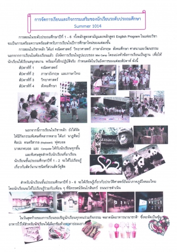 Primary Summer Course 2014